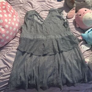 Nordstrom Shimmering Gray Midi Dress